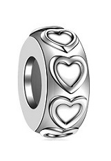 fine silver cubic zirconia spacer baby charm